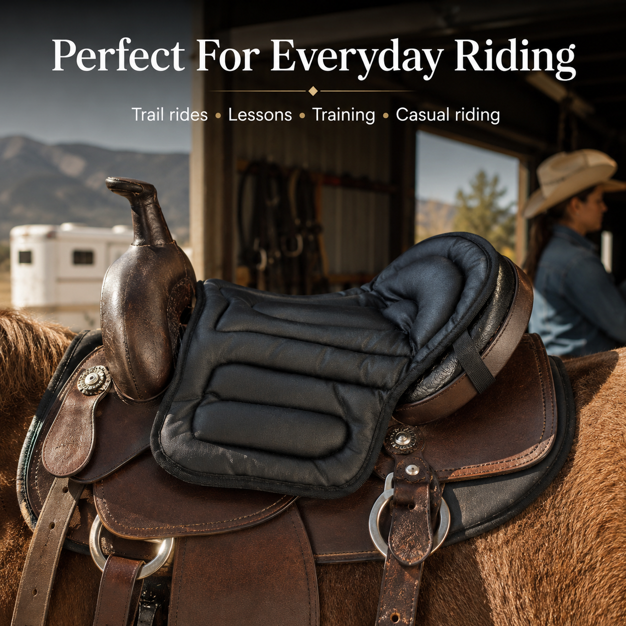 Quachton™ Soft PU Western Saddle Pad