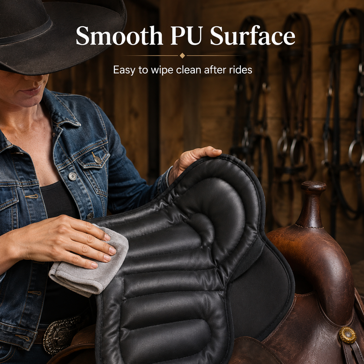 Quachton™ Soft PU Western Saddle Pad