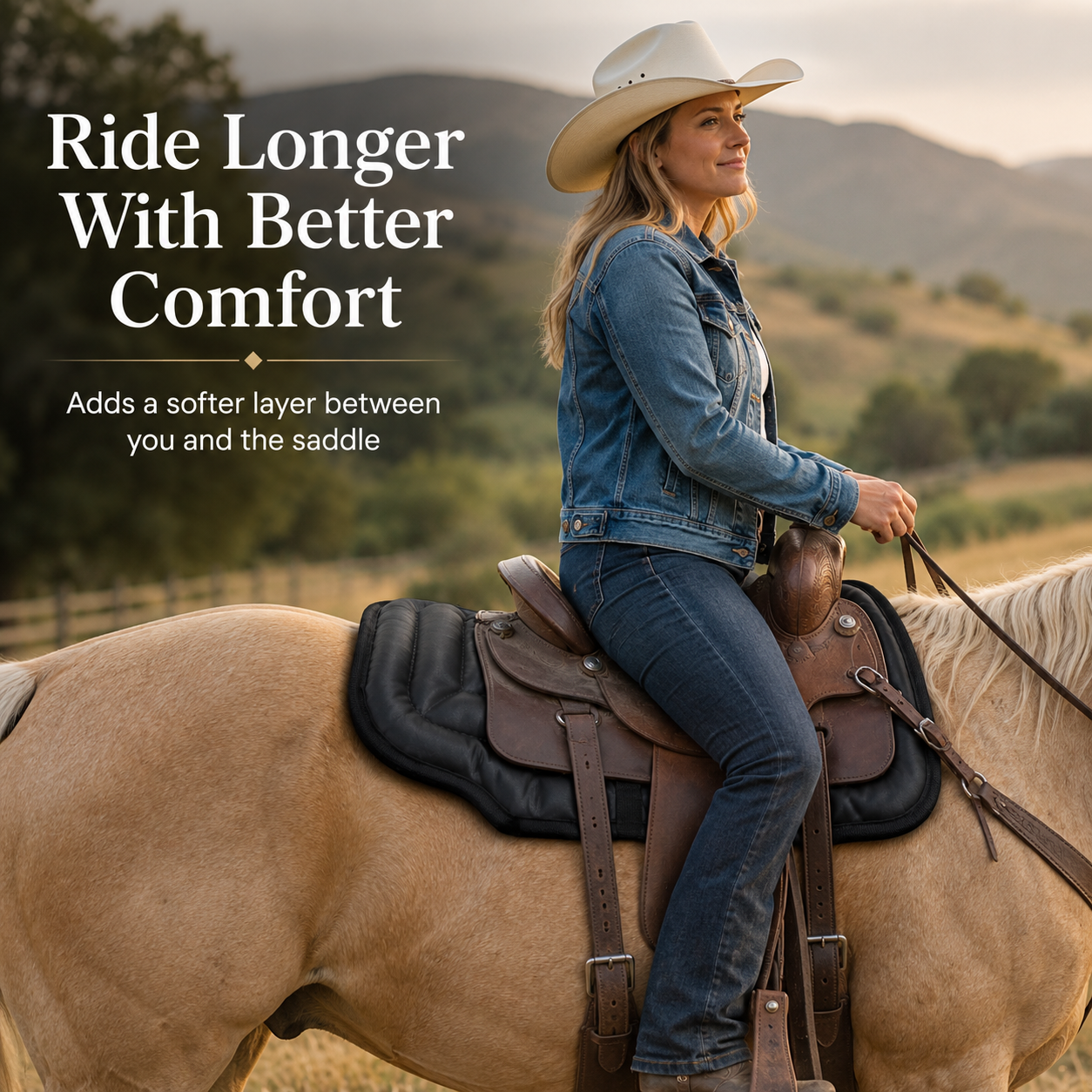 Quachton™ Soft PU Western Saddle Pad