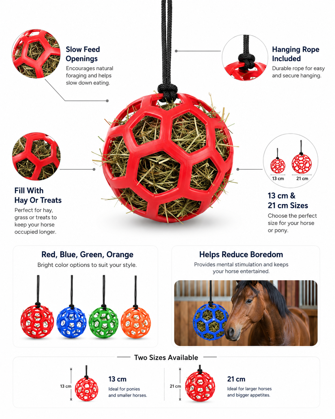 Quachton™ Hanging Hay Feeder Treat Ball