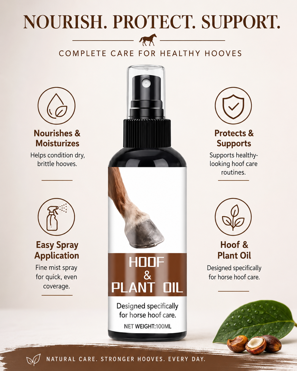 Quachton™ Restorative Horse Hoof Oil (100ml)