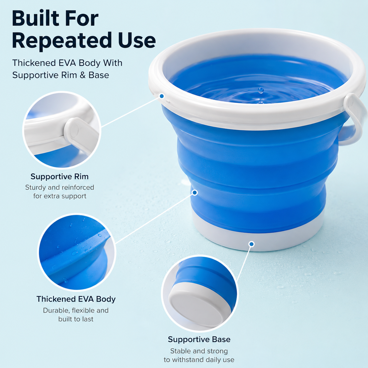 Quachton™ Collapsible 3L Water Bucket