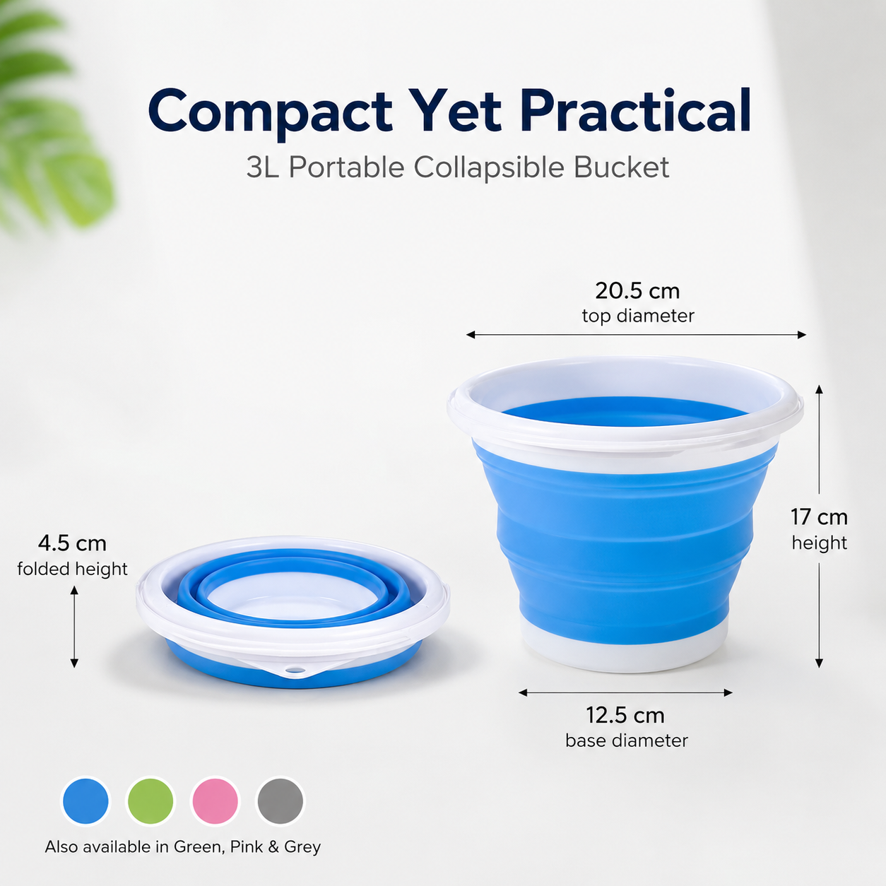 Quachton™ Collapsible 3L Water Bucket