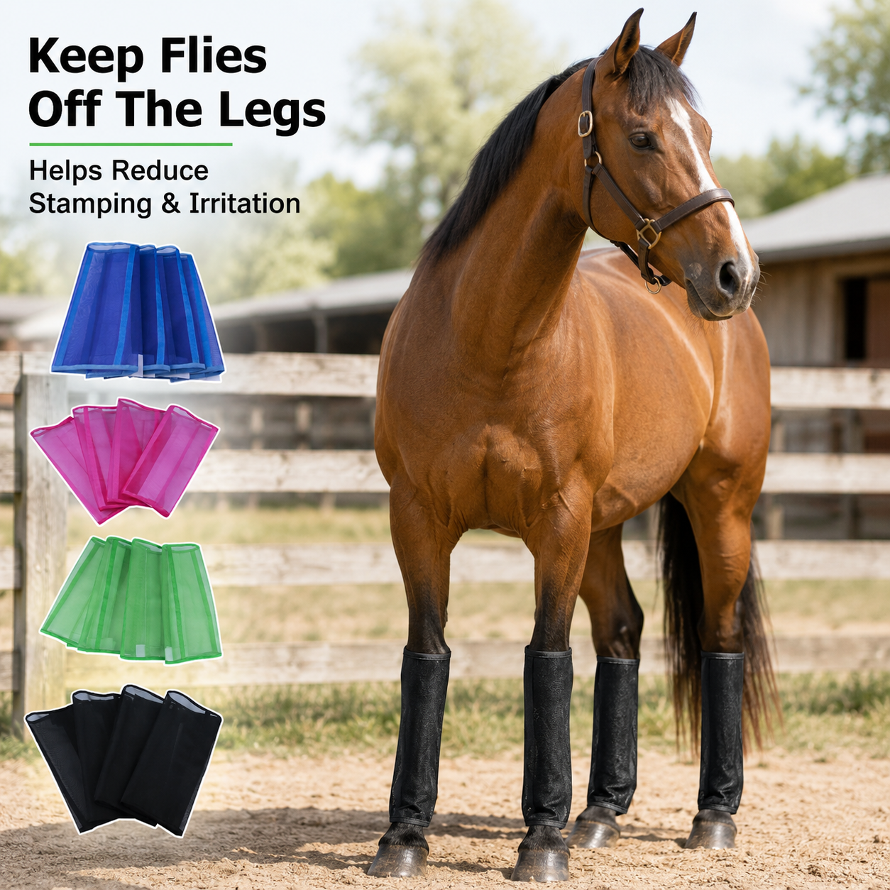 Quachton™ Breathable Mesh Fly Boots (Set of 4)