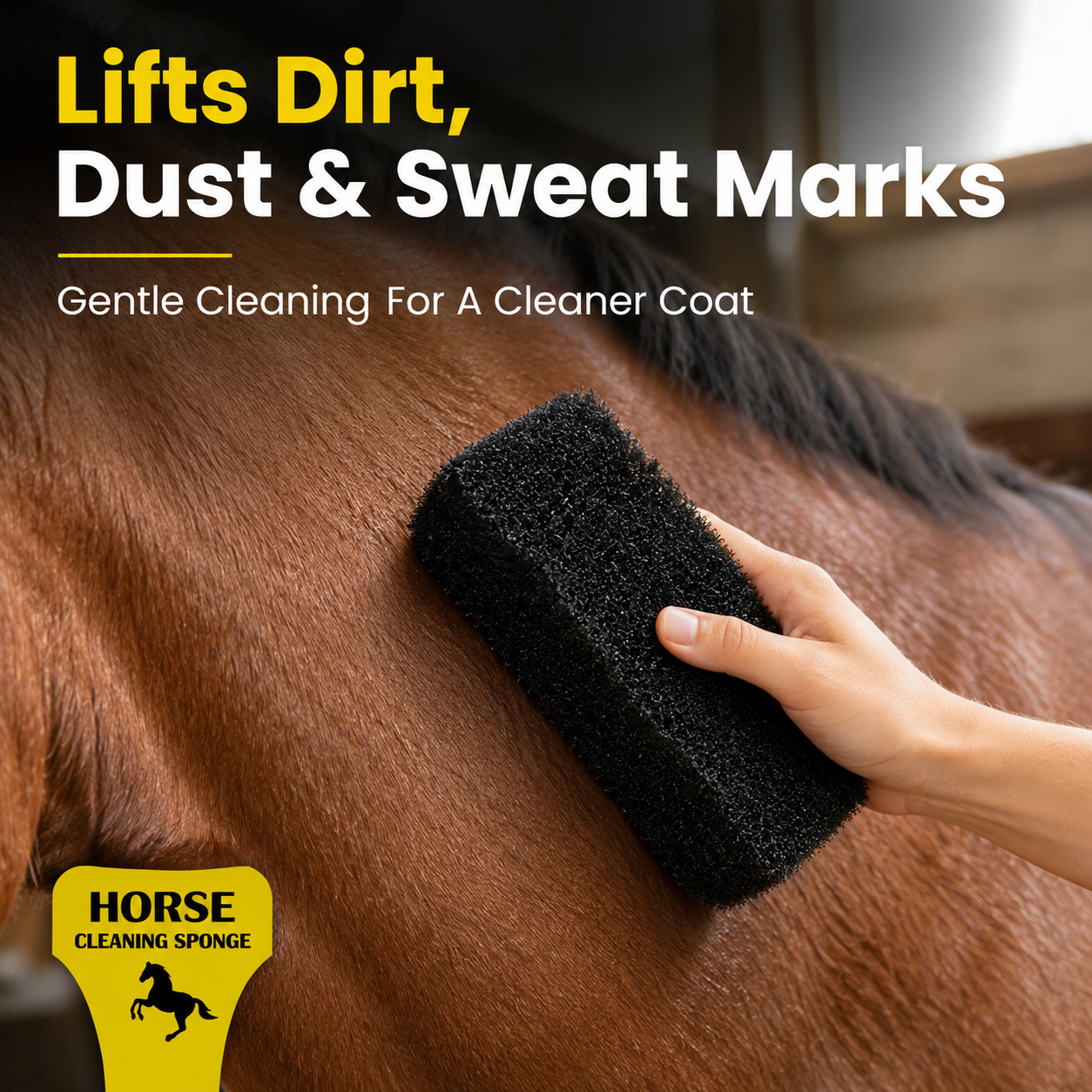 Quachton™ Professional Horse Grooming Brush & Sponge Set