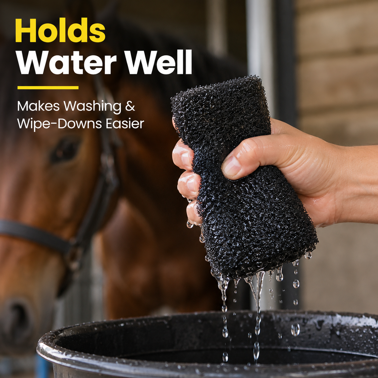 Quachton™ Professional Horse Grooming Brush & Sponge Set