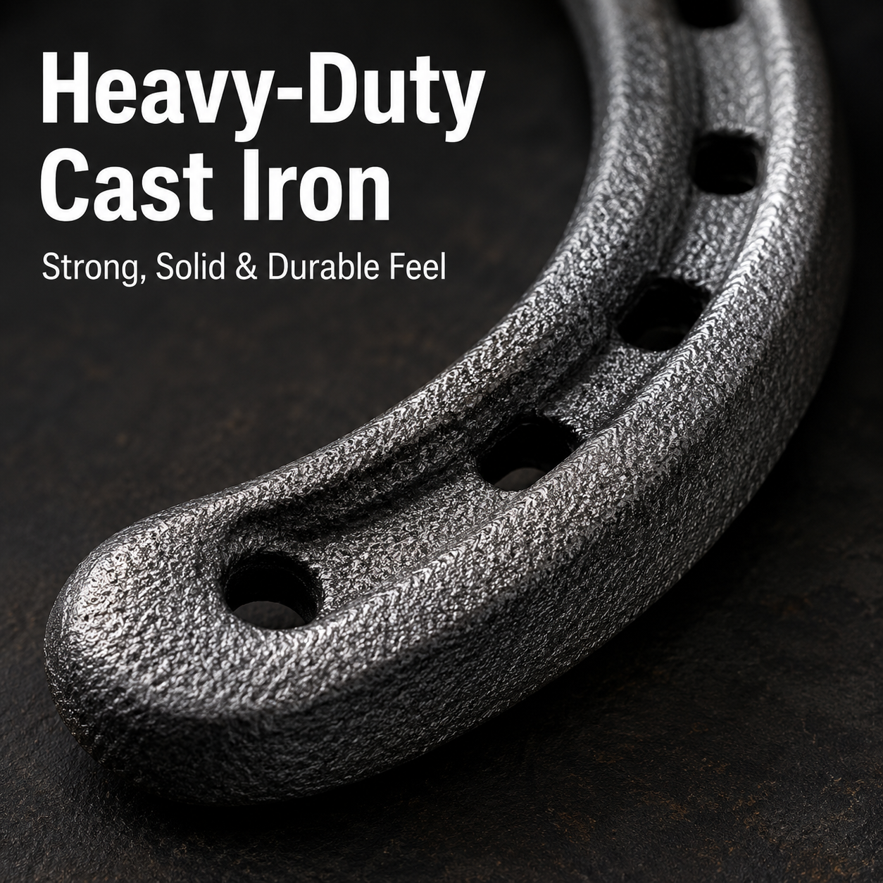 Quachton™ Cast Iron Horseshoes (Set of 4)