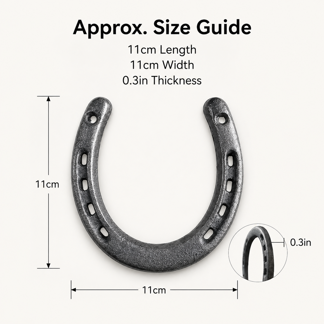 Quachton™ Cast Iron Horseshoes (Set of 4)