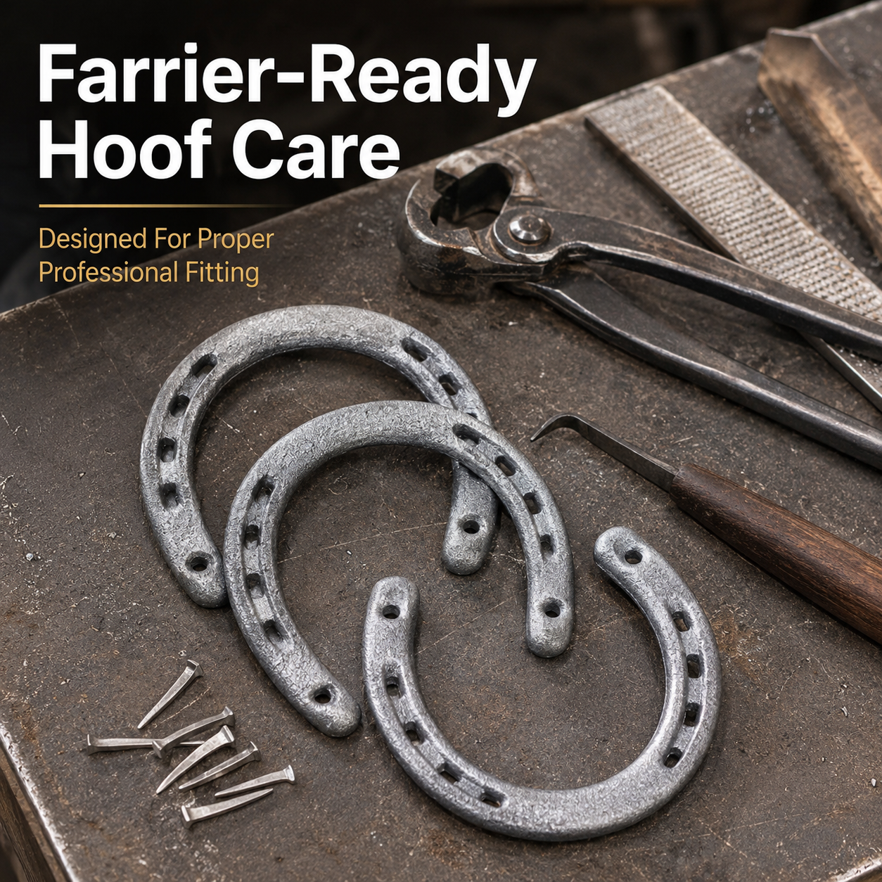 Quachton™ Cast Iron Horseshoes (Set of 4)