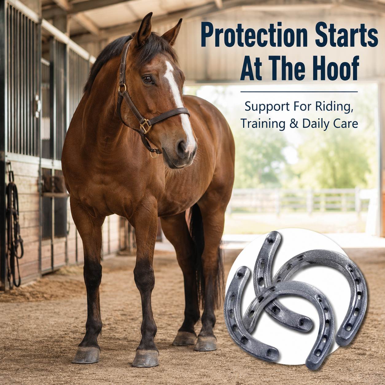 Quachton™ Cast Iron Horseshoes (Set of 4)