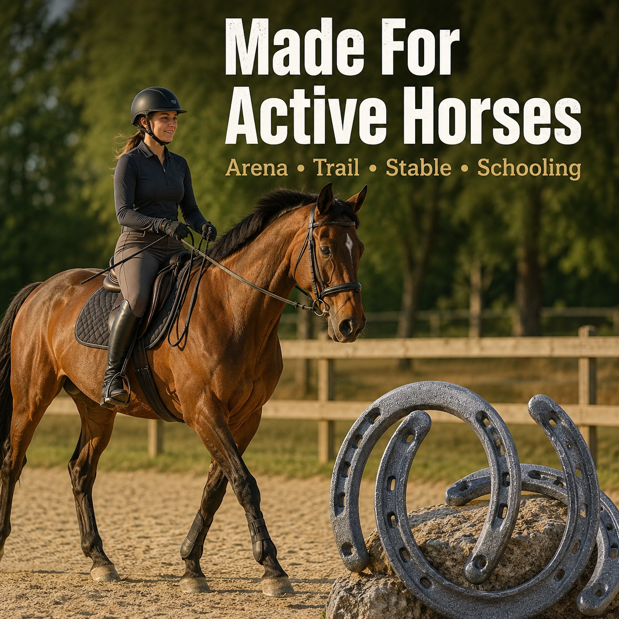 Quachton™ Cast Iron Horseshoes (Set of 4)