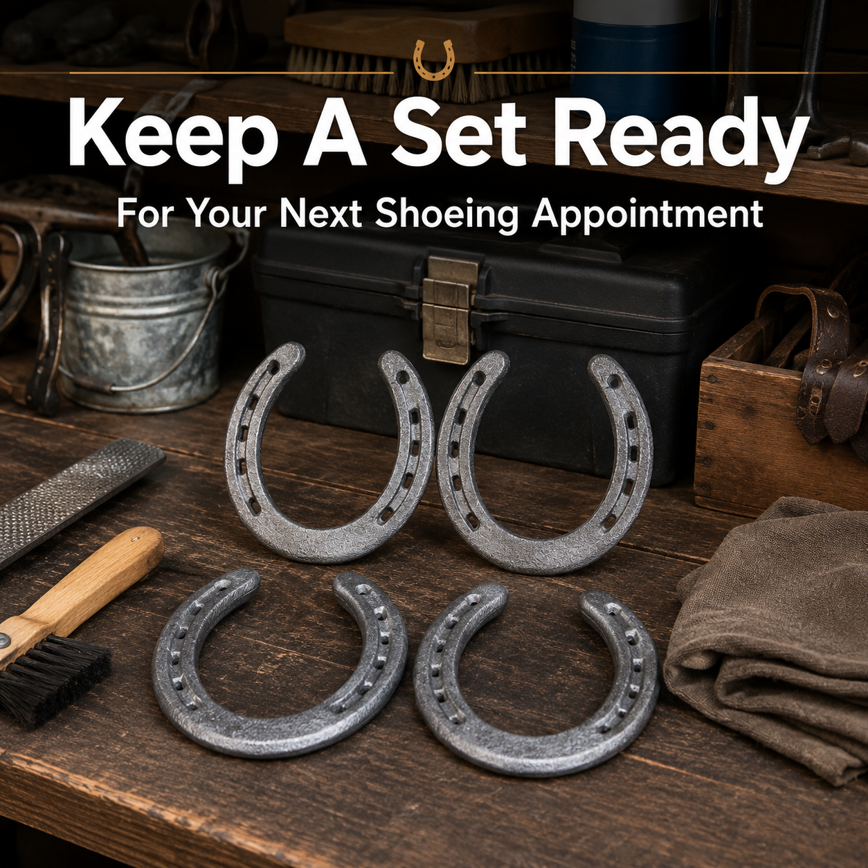 Quachton™ Cast Iron Horseshoes (Set of 4)