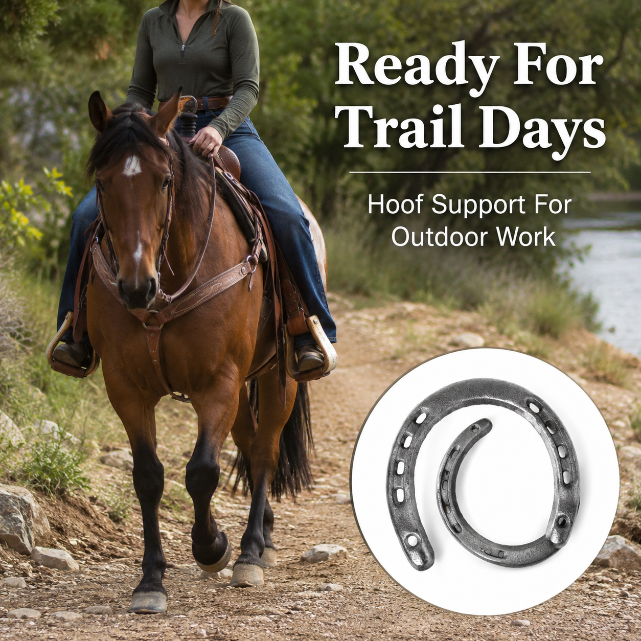 Quachton™ Cast Iron Horseshoes (Set of 4)