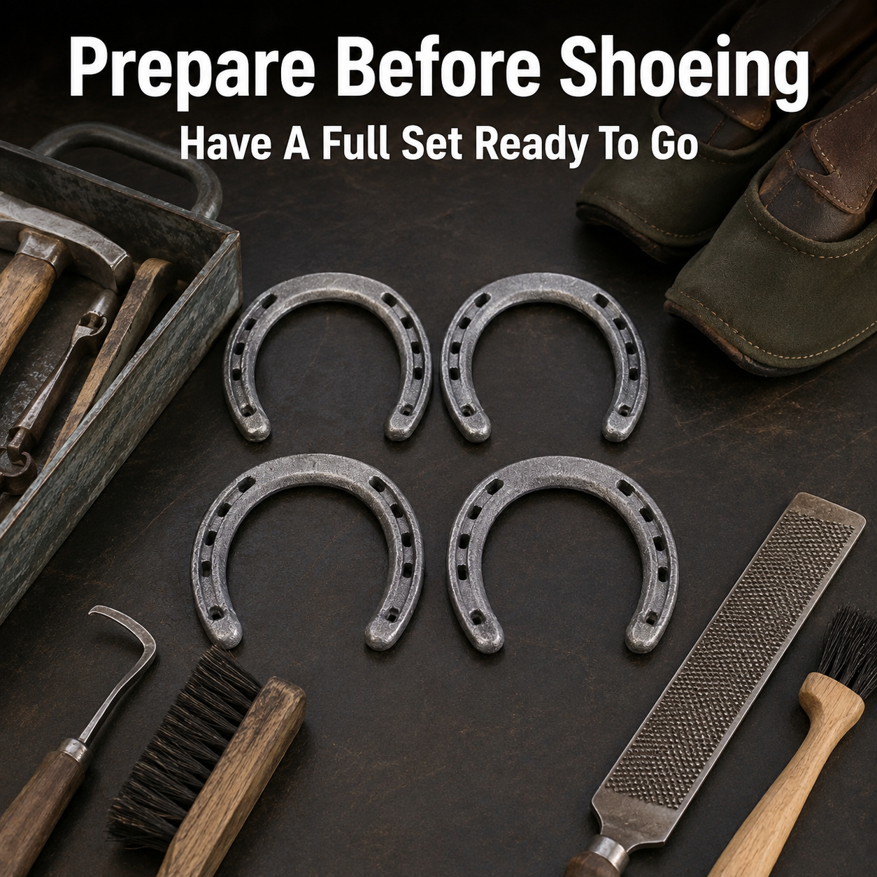 Quachton™ Cast Iron Horseshoes (Set of 4)