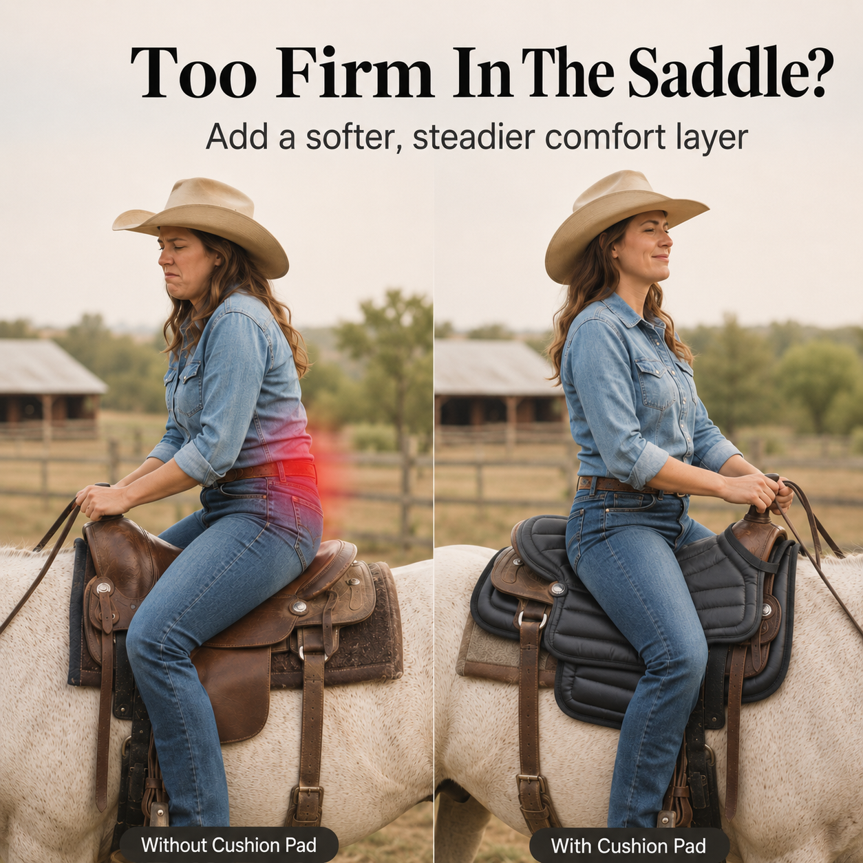 Quachton™ Soft PU Western Saddle Pad