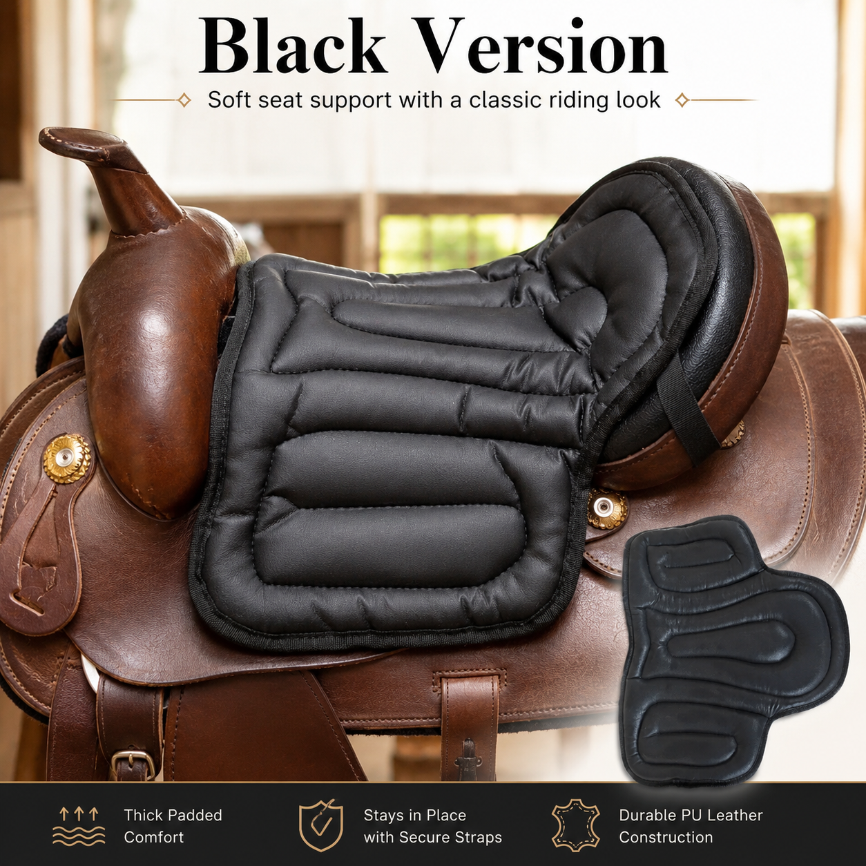 Quachton™ Soft PU Western Saddle Pad