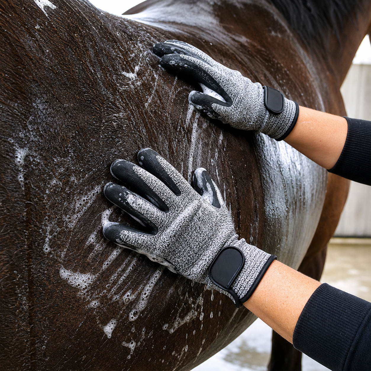 Quachton™ Horse Grooming & Deshedding Gloves (Pair)