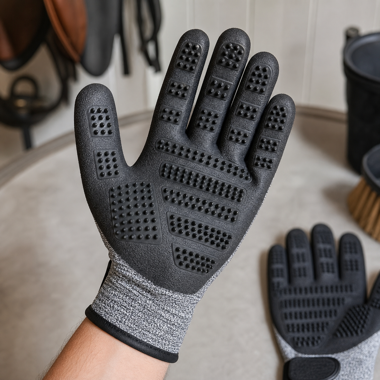 Quachton™ Horse Grooming & Deshedding Gloves (Pair)