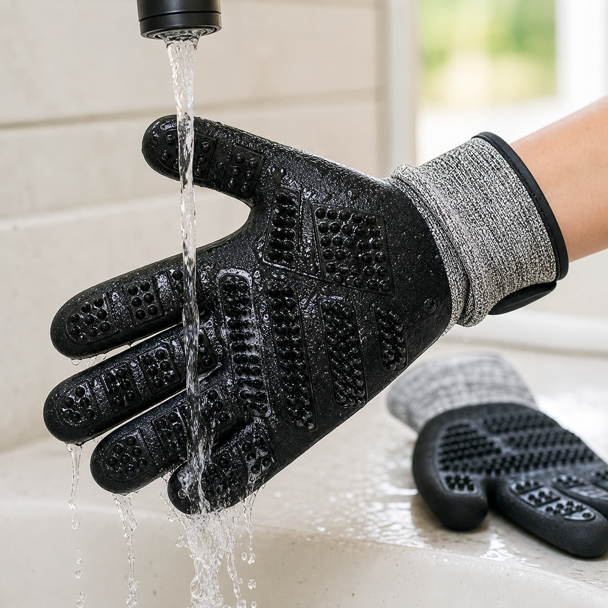 Quachton™ Horse Grooming & Deshedding Gloves (Pair)